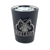 Typisch Hollands Shot glass black Holland metal mill