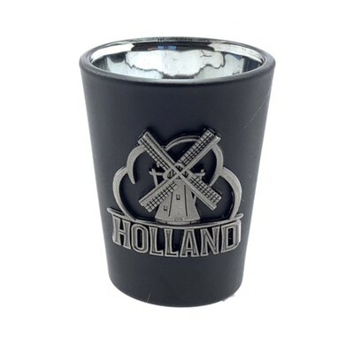 Typisch Hollands Shot glass black Holland metal mill