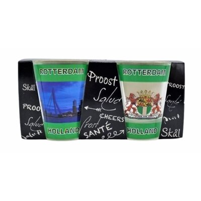 Typisch Hollands Schnapsgläser in Geschenkverpackung Rotterdam