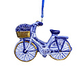 Typisch Hollands Christmas ornament bicycle Delft blue with gold