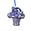 Typisch Hollands Christmas ornament tulip basket Delft blue