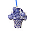 Typisch Hollands Kerstornament tulpenmand Delfts-blauw