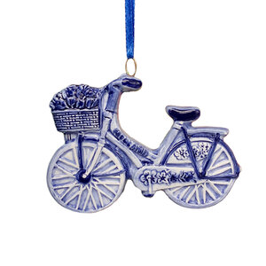 Typisch Hollands Weihnachtsschmuck Fahrrad Delfter Blau
