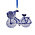 Typisch Hollands Kerstornament fiets Delfts-blauw