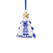 Matix Christmas tree star Christmas ornament Delft blue with gold