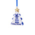 Typisch Hollands Kerstornament kerstboom ster Delfts-blauw  met goud