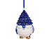 Typisch Hollands Kerstornament kerst-trol Delfts-blauw  met goud