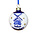 Matix Kerstornament rond molen  Delfts-blauw met goud