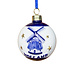 Matix Kerstornament rond molen Delfts-blauw met goud