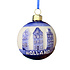 Typisch Hollands Christmas ornament round with houses delft blue