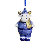 Typisch Hollands Weihnachtsschmuck Rentier Delfter Blau mit Gold