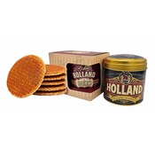 Typisch Hollands Geschenkset Becher und Dose Stroopwafels - Rot - Holland