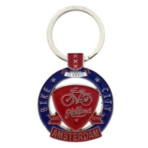 Typisch Hollands Keychain Round Holland - Amsterdam - Bike City