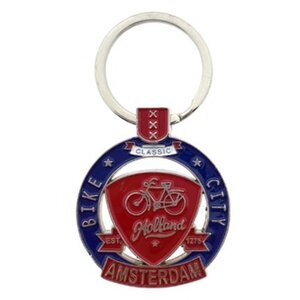 Typisch Hollands Schlüsselanhänger rund Holland - Amsterdam - Fahrradstadt