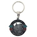 Typisch Hollands Schlüsselanhänger rund - Stadt Amsterdam (schwarz-Dose)