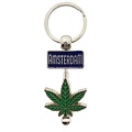 Typisch Hollands Keychain (spinner) Amsterdam - C-nabis - Silver