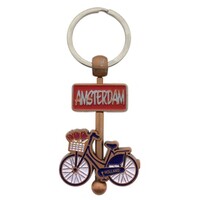 Typisch Hollands Keychain (spinner) Bicycle - Copper - Amsterdam