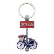 Typisch Hollands Keychain (spinner) Bicycle - Tin - Amsterdam