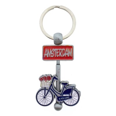 Typisch Hollands Schlüsselanhänger (Spinner) Fahrrad - Blech - Amsterdam