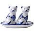 Heinen Delftware Pepper and Salt Pussy Flower Motif