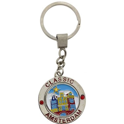 Typisch Hollands Keychain (spinner) Holland - Amsterdam - Facade houses