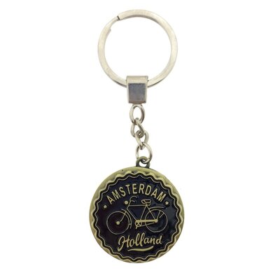 Matix Keychain (spinner) zigzag - Amsterdam - bronze-black