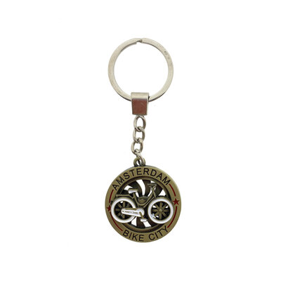 Matix Keychain (spinner) Amsterdam - Bike - City - Bronze