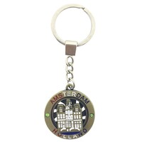 Matix Sleutelhanger (spinner) bronskleurig Holland  - Amsterdam - Gevelhuisjes