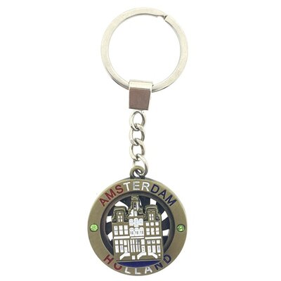 Matix Keychain (spinner) bronze-coloured Holland - Amsterdam - Façade housesKeychain (spinner) bronze-coloured Holland - Amsterdam - Façade houses