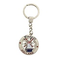 Matix Sleutelhanger Rond Spinner Molen Holland (zilver shiny)