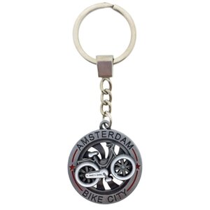 Typisch Hollands Keychain (spinner) Amsterdam - Bike - City - Tin