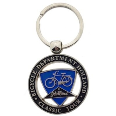 Typisch Hollands Schlüsselanhänger (Symbol) Fahrrad - Amsterdam - blau-schwarz