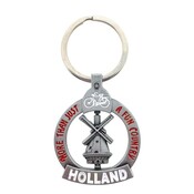 Typisch Hollands Schlüsselanhänger (Icon-Spinner) Holland - Windmühle und Fahrrad