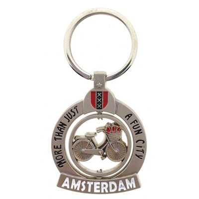 Typisch Hollands Keychain (icon-spinner) Bicycle - Amsterdam