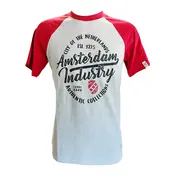 Holland fashion T-Shirt - Grau Rot Amsterdam - Industrie