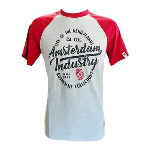 Holland fashion T-Shirt - Gray Red Amsterdam - Industry