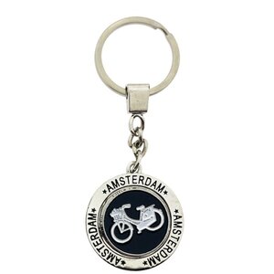 Typisch Hollands Keychain (spinner) Red - Amsterdam - Bicycle