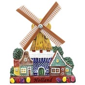 Typisch Hollands Magneet dorpsmolen - Polyprint - Holland
