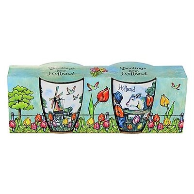 Typisch Hollands Espressotassen – Geschenkset mit 2 Tassen, Holland