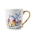 Typisch Hollands Luxury Christmas mug - Delft blue touch Forest birds (golden ear)