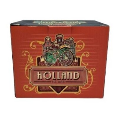 Typisch Hollands Beker Holland Vintage  in giftbox  - Fiets (rood-orange)