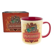 Typisch Hollands Beker Holland Vintage  in giftbox  - Fiets (rood-orange)