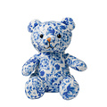 Heinen Delftware Bear Delft blue 15 cm - Blue Flowers