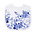 Heinen Delfts blauw Bib with Delft blue floral motif