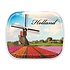 Typisch Hollands Mini-Dose mit Pfefferminzbonbons in Form einer holländischen Windmühle
