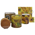 Typisch Hollands Cadeauset Mok en Blik Stroopwafels - Zonnebloemen  (met cadeaukaart en GRATIS sleutelhanger)