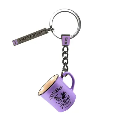 Typisch Hollands Keychain Campmug - Amsterdam-Holland Purple - Bicycle