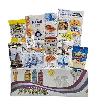 Typisch Hollands   Lekker Hollands - lekkernij-pakket ( geinige-foto-doos)