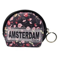 Robin Ruth Fashion Wallet Amsterdam-Black-Flowers