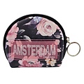 Robin Ruth Fashion Geldbörse Amsterdam - Rosen - Schwarz-Rosa